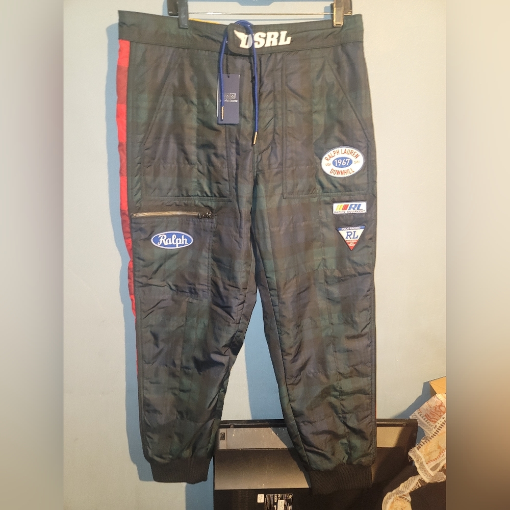 Polo Ralph lauren polo water resistant plaid racing Pants